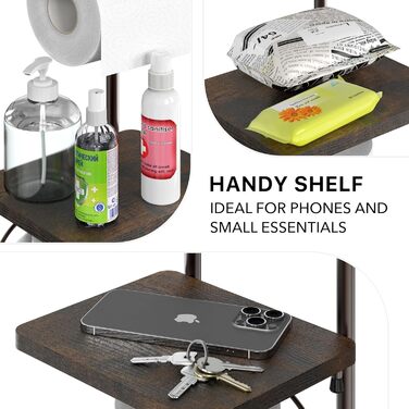 Тримач для туалетного паперу Simple Houseware в англійському стилі, білий (бронза)