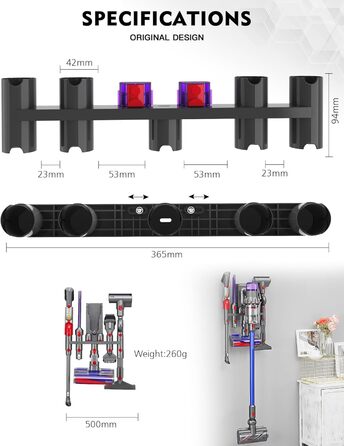 Кріплення для пилососа Dyson V7 V8 V10 V11 V12 V15 - настінна підставка, аксесуар