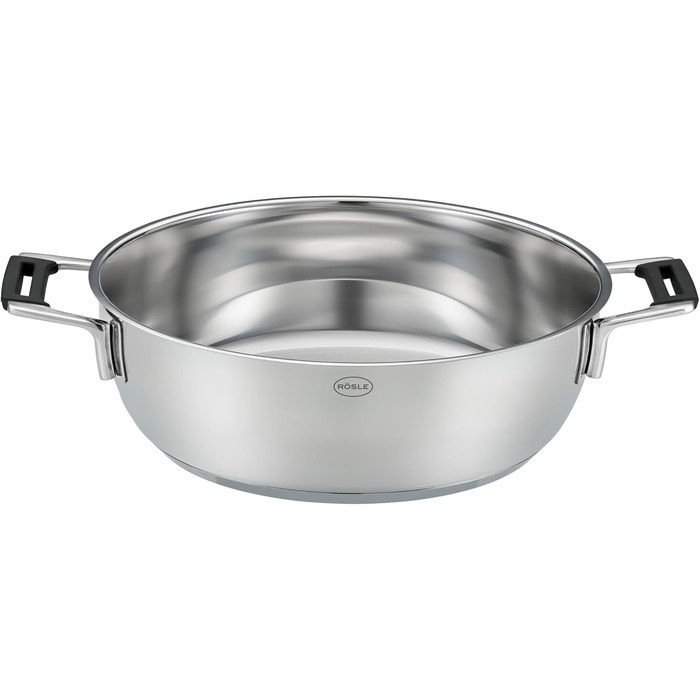 RÖSLE Silence Pro Nonstick Fry Pan - Stainless Steel 18/10, Heat Resistant to 260°C, 28cm