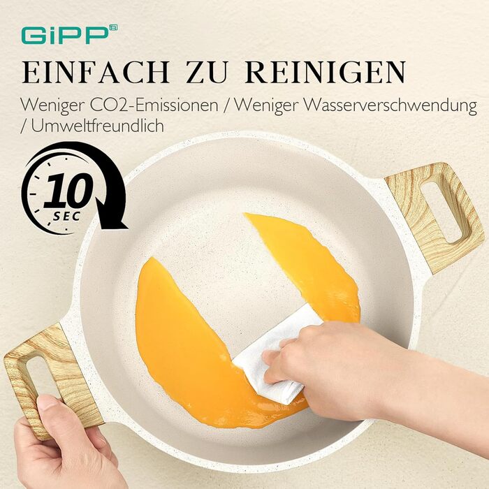 Набір каструль та сковорідок GiPP Ceramic Antihaft 22 частини – керамічне антипригарне покриття, безпечне, для посудомийної машини, без PFAS, PTFE, PFOA, PFOS