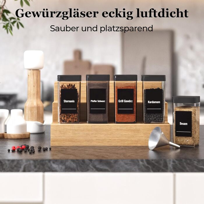 Набір баночок для спецій кутовий 12 шт. 120 мл з кришкою, чорний. Органайзер для спецій, баночки для приправ з дозатором, 36 етикеток