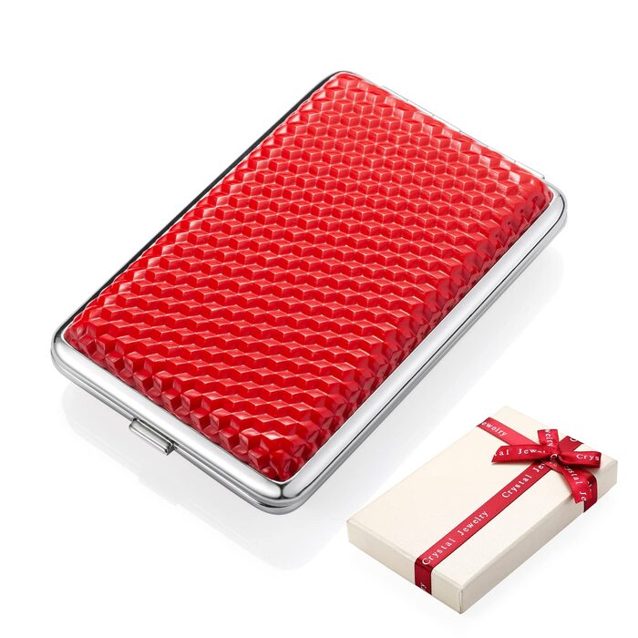 Чохол для сигарет з PU шкіри на 14 сигарет: чорний, срібний, червоний, синій - для чоловіків та жінок