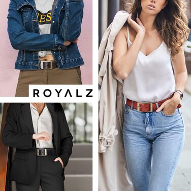 Жіночий шкіряний ремінь ROYALZ Vintage для джинсів, костюма, штанів. Ширина 38 мм, товщина 4 мм. Колір: темно-коричневий. Довжина: 115 см, розмір: 100 см