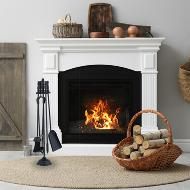 Relaxdays 5-Piece Fireplace Set
