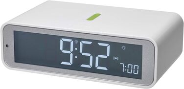 SELVA TFA Funkwecker Twist, with alarm activation through a 180-degree rotation, display illumination, gentle night light, light sensor, and snooze function (Anthracite)