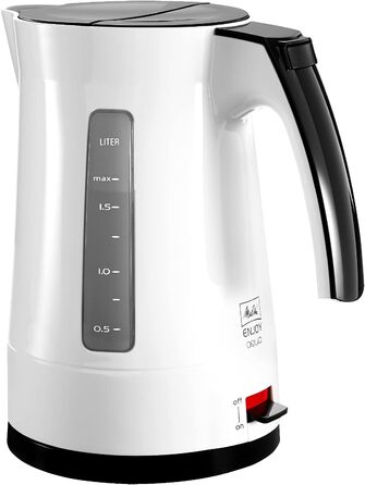 Електричний чайник MELITTA Enjoy Aqua, 1.7 л, 2400 Вт, чорний/червоний, знімний фільтр від накипу