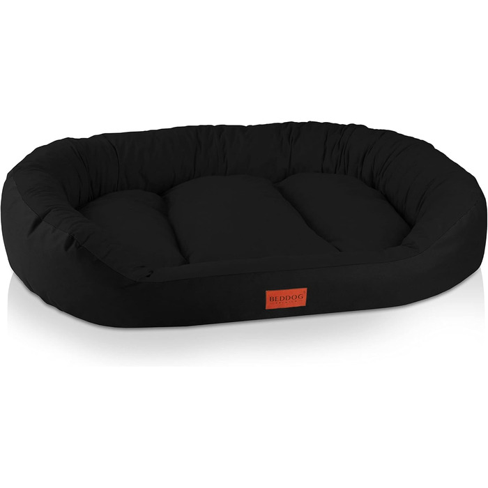 Льожа для собак середніх порід - BedDog: крісло-гніздо, крісло-корзина, диван для собак, чорний (105x85x21 см)