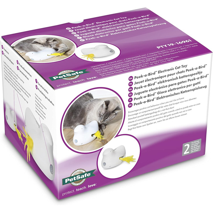 PetSafe Cat Toy, Interactive Engagement Toy with Timer, 3 AA Batteries Required (Peek-a-Bird)