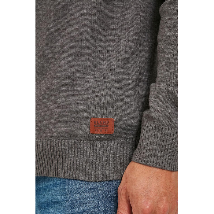 Кардиган чоловічий Bend BHennard Herren з в'язаного полотна з V-подібним вирізом, на ґудзиках, з бавовняної суміші, Regular fit, колір Pewter Mix (70817)