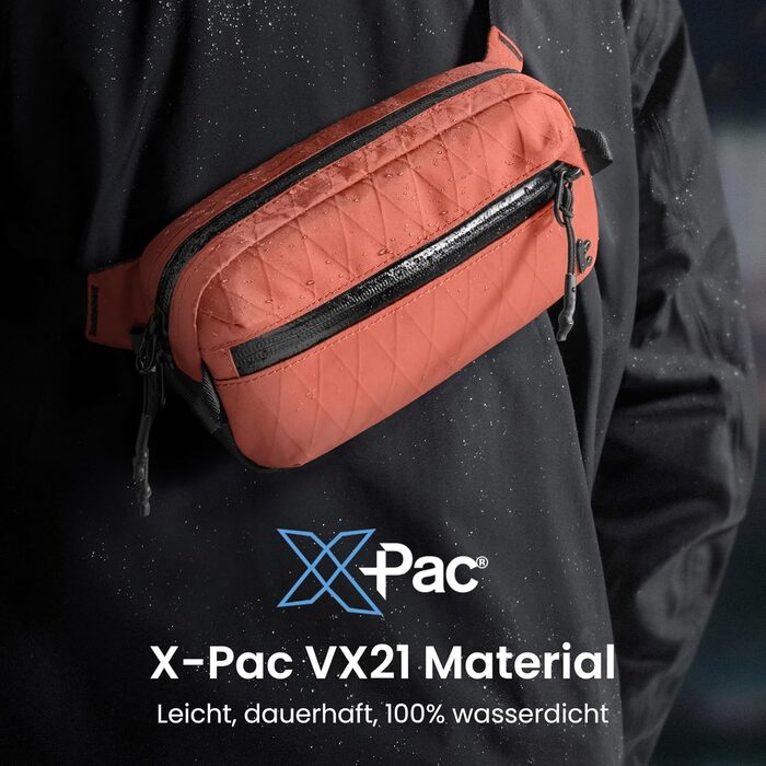 tomtoc Плечова сумка Sling Bag 3.5L з RFID-захистом – для Switch, iPad mini, EDC, подорожі | Водовідштовхувальна, X-pac Koralle