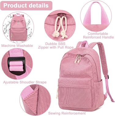 BTOOP Рюкзак унісекс 0122 (1 шт.) 17' шнур, рожевий