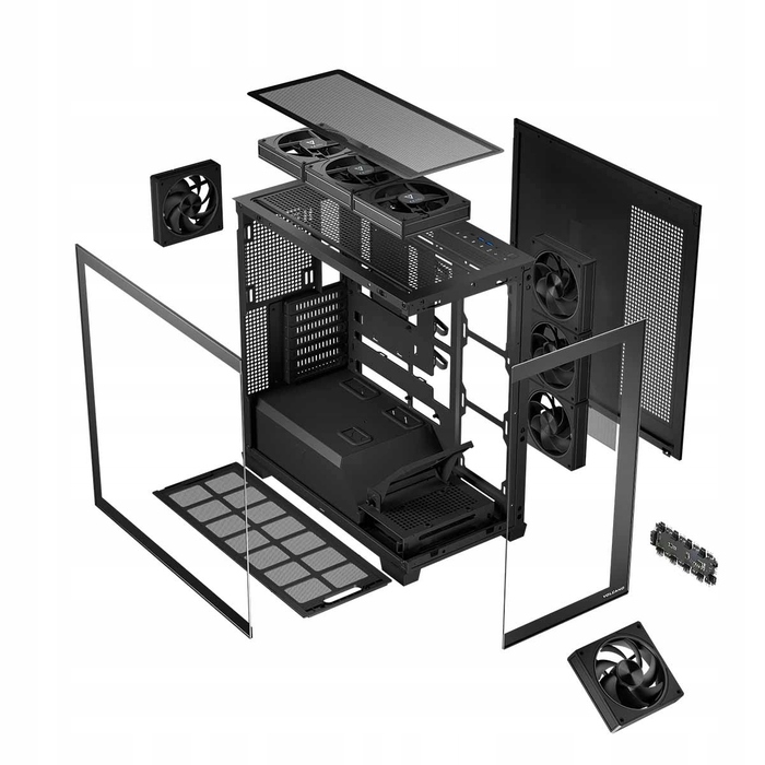 Корпус для комп'ютера Modecom Volcano Stellar ARGB Midi 8F Black