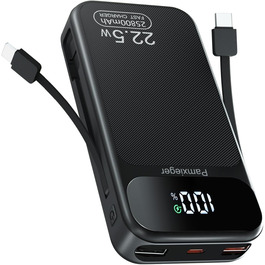 Power Bank 25800 mAh з швидкою зарядкою 22,5W PD3.0 QC4.0, LCD дисплей, USB-C, для смартфонів та планшетів