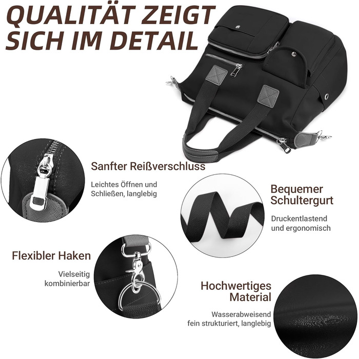 Сумка жіноча DIRRONA велика – містка сумка-шопер для міста, роботи, університету та подорожей, знімний ремінь, чорна