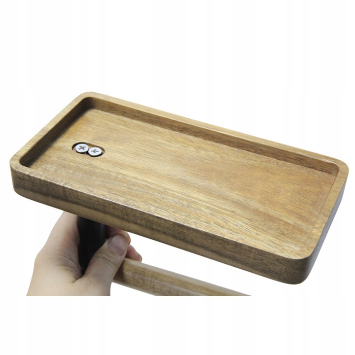 Підлоговий ергономічний йоржик для унітаза з тримачем для паперу, матовий чорний метал