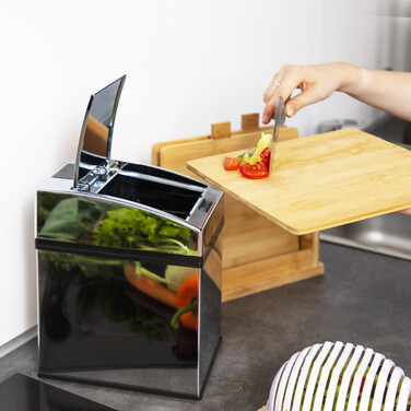 Relaxdays Stainless Steel Trash Can with Sensor