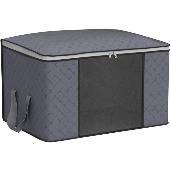 Органайзери для зберігання AIOR, 4 шт., 90 л, сірі. Коробки для зберігання постільної білизни, одягу, ковдр, подушок. Розмір 60x40x35 см