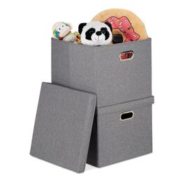 Relaxdays Set of 2 Square Storage Boxes