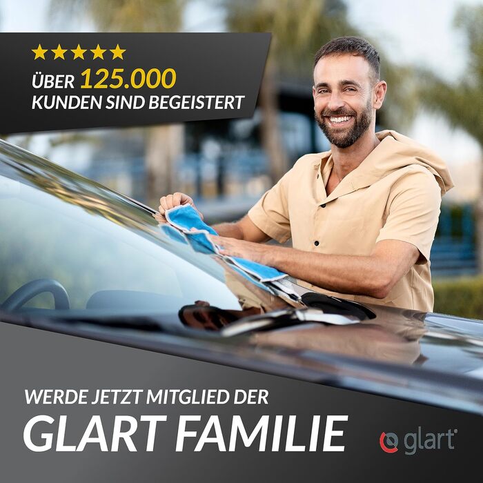 Набір мікрофібр для автомобіля Glart 471PP6, 6 шт, 60x40 см, червоні — серветки для полірування кузова, скла та салону, без ворсу та розводів