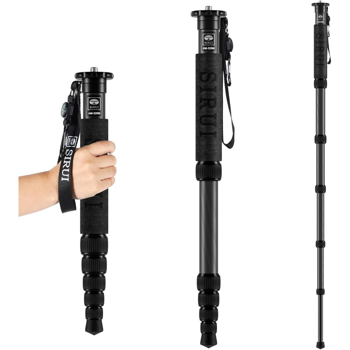 SIRUI AM-326M: карбоновий монопод - легкий та компактний, вантажопідйомність 10 кг