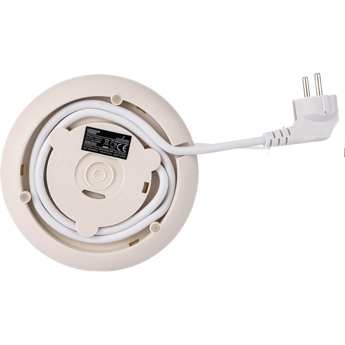 Електричний чайник LEHMANN з регулюванням температури 40-100°C, 1,5L, функцією підігріву, швидким нагріванням, LED-дисплеєм, нержавіючою сталлю, автовимкненням та захистом від перегріву, BPA-free, кремовий