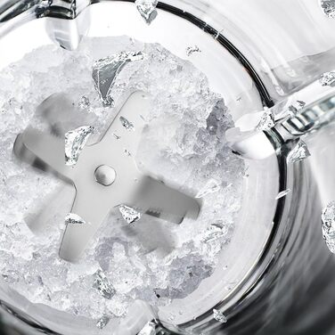 Блендер TurboTronic 1200W з скляною чашею 1,5л, з функцією Ice Crush, срібний, для приготування смузі
