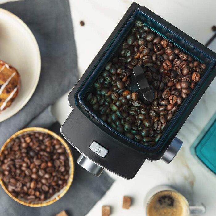 Cecotec SteelMill 2000 Electric Coffee Grinder. Stainless steel, flat burrs, 17 settings, 250g capacity, 2-12 cups