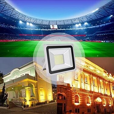LED Floodlight Outdoor 100W Outdoor Spotlight | LED Floodlight Floodlight Outdoor Searchlight Cold White | Super Bright 10000LM 6000K Cold White IP65 Waterproof Floodlight Wall Light for Garden Sports Field