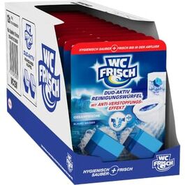 Очищувач для унітазу WC Frisch Duo-Aktiv, блоки для бачка 2в1: гігієна та захист від вапна, свіжий аромат, 100 г (12 x 2 шт)