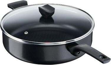 Сковорода для млинців Tefal Easy Cook & Clean, 28 см, антипригарне покриття, з індикатором нагріву (Thermo-Signal), виготовлено у Франції, чорна