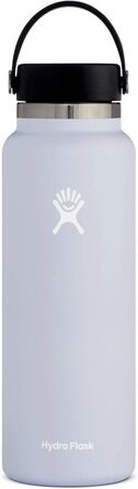 HYDRO FLASK - 1180ml (40oz) Water Bottle - Insulated Stainless Steel Water Bottle - Sports Bottle with Leak-Proof Flex Cap Lid & Strap - Dishwasher Safe Thermos - Wide Mouth Opening - (Fog, 1183 ml)