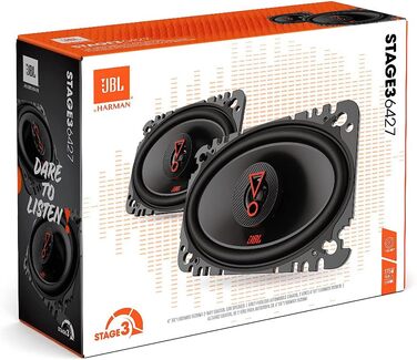 Автомобільні динаміки JBL Stage3 6427 Harman Kardon 175 Вт, 2-смугові овальні 10x15 см, чорні