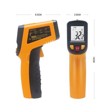 Інфрачервоний термометр KETOTEK Laser Digital IR Pyrometer KT600Y -50°C до 400 °C. Безконтактний вимірювач температури для кухні, барбекю, холодильника, промисловості та продуктів харчування