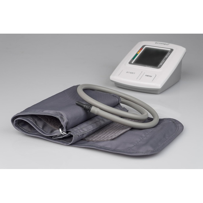 Ecomed BU-92E тонометр на плече без кабелю, з функцією виявлення аритмії, шкалою кольорів WHO, для точного вимірювання артеріального тиску та пульсу з функцією пам'яті