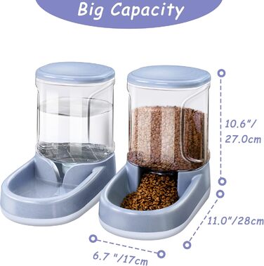 Automatic Pet Feeder and Water Dispenser - 3.8L Dual Bowl - for Dogs & Cats - Large Capacity