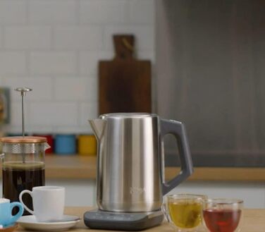 Ninja Stainless Steel Kettle, Perfect Temperature, 1.7L, LED Display, Kettle with Rapid Boil Function and Various Temperature Settings, Stainless Steel KT201EU 1.7 Liter Stainless Steel