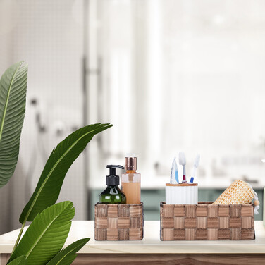 Relaxdays 8-Piece Woven Storage Basket Set