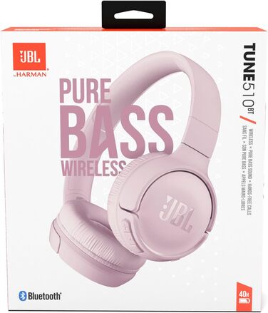 Навушники JBL Tune 510 BT – Bluetooth, бездротові, складні, рожеві