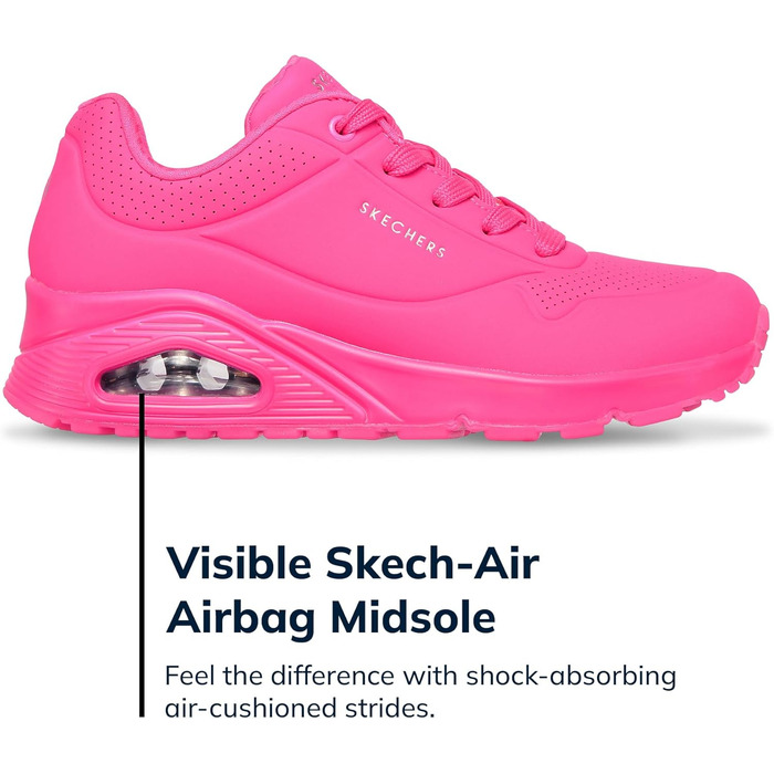 Жіночі кросівки Skechers UNO Night Shades, рожевий колір, матеріал Durabuck