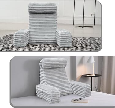 Подушка для спини ENITYA для читання та відпочинку в ліжку, сірого кольору