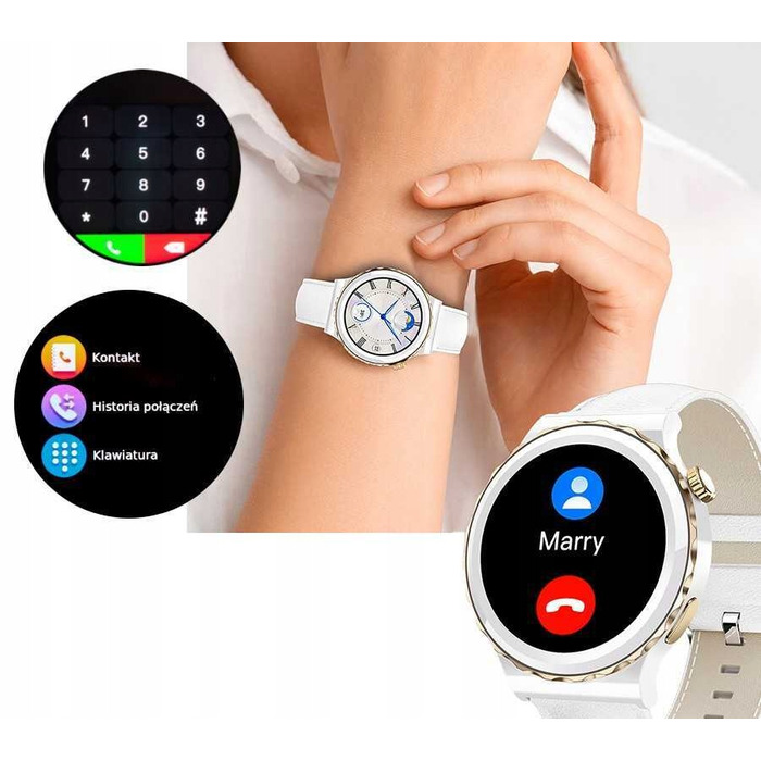 Смарт-годинник Smart-Trend GT, білий з золотом