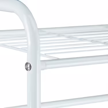 Relaxdays Clothes Rack with Shelf SANDRA, Metal, Coat Rack, with Clothes Rail, Shoe Storage also for Boots, HBT: 166 x 60.5 x 38 cm, honey-brown, (White)