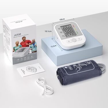 Автоматичний тонометр на плече з LCD-дисплеєм та регульованою манжетою (22–42 см), One-Touch, перловий колір