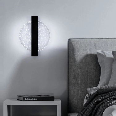 Сучасний настінний LED-бра чорно-золоте для спальні, 12Вт, 3000К