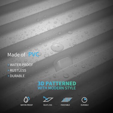 3D панелі для стін Art3d: рельєфні пластикові панелі PVC, 12 шт., 50x50 см, 3 м²