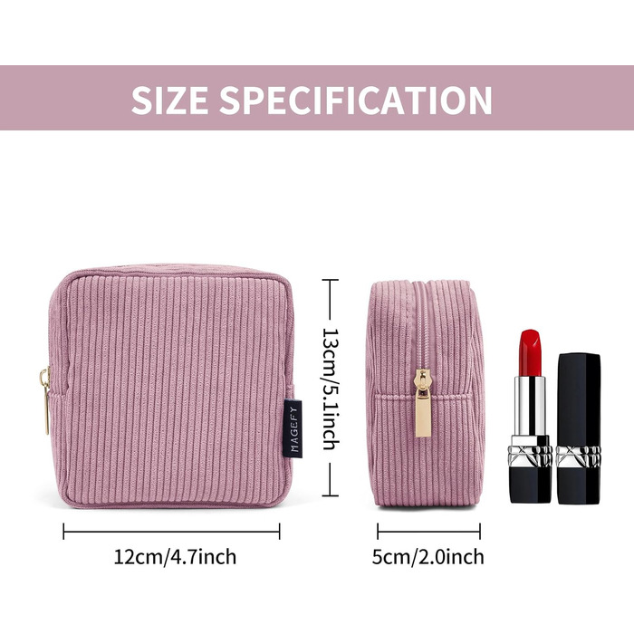 Косметичка MAGEFY для косметики та подорожей, рожева, з відділеннями