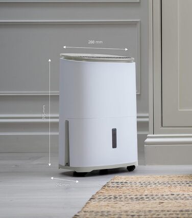 Зволожувач повітря MeacoDry Arete One 6L з очищувачем повітря | Компактний, тихий (32 dB), для спалень, невеликих приміщень та квартир | Фільтр HEPA H13 | Об'єм бака 1.8L