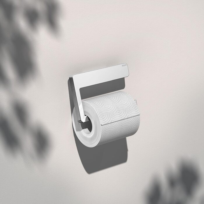 Metal toilet paper holder, high-gloss chrome finish, open design, toilet roll holder for bathrooms and guest toilets, Moll