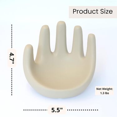 MIAJO Hand Shelf Decoration, Beige Ceramic Sculpture, Boho Shelf Decor, Hand Holder for Jewelry, Smartphone, Keys, Pen and Pencils, Knick-Knacks, Cute Home Decor