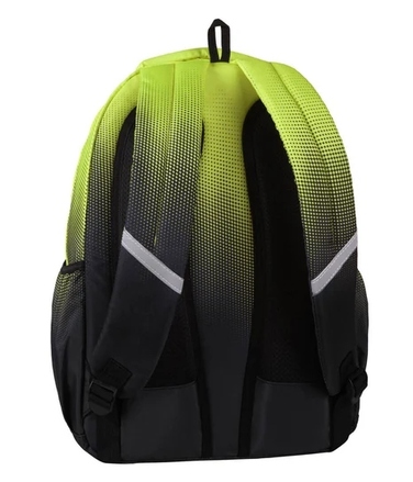 Багатовідсінковий шкільний рюкзак CoolPack, чорний з жовтими та золотистими елементами, 23 л